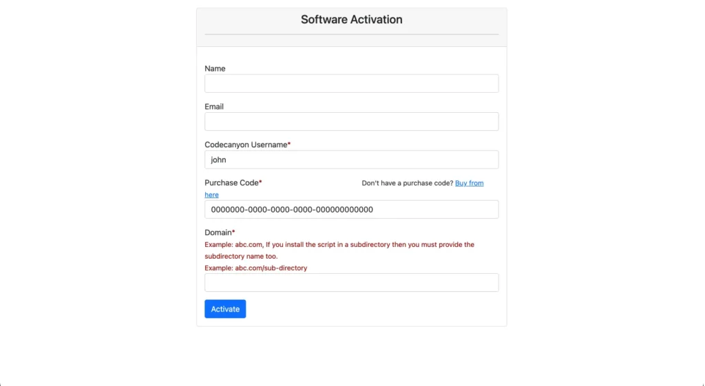 6amMart Doc Admin Installation Software Activation SS