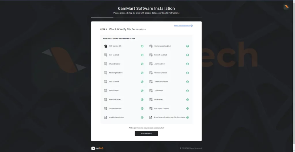 6amMart Doc Admin Installation Software Installation Step 01 SS