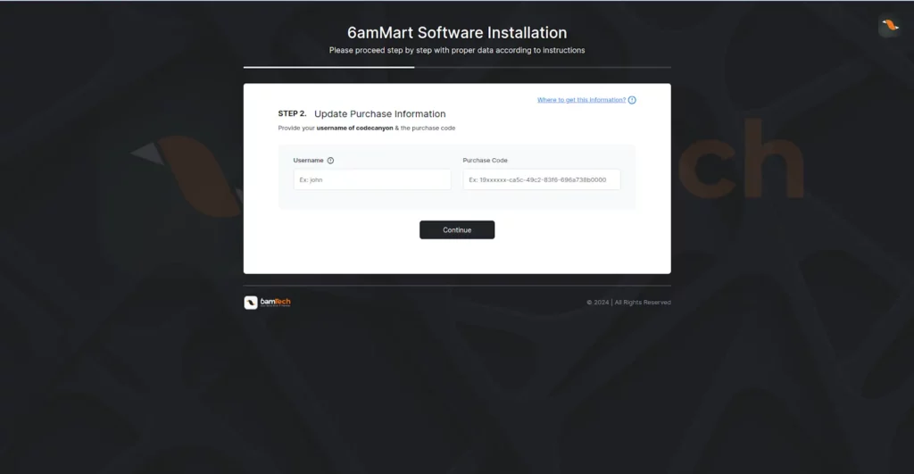 6amMart Doc Admin Installation Software Installation Step 02 SS