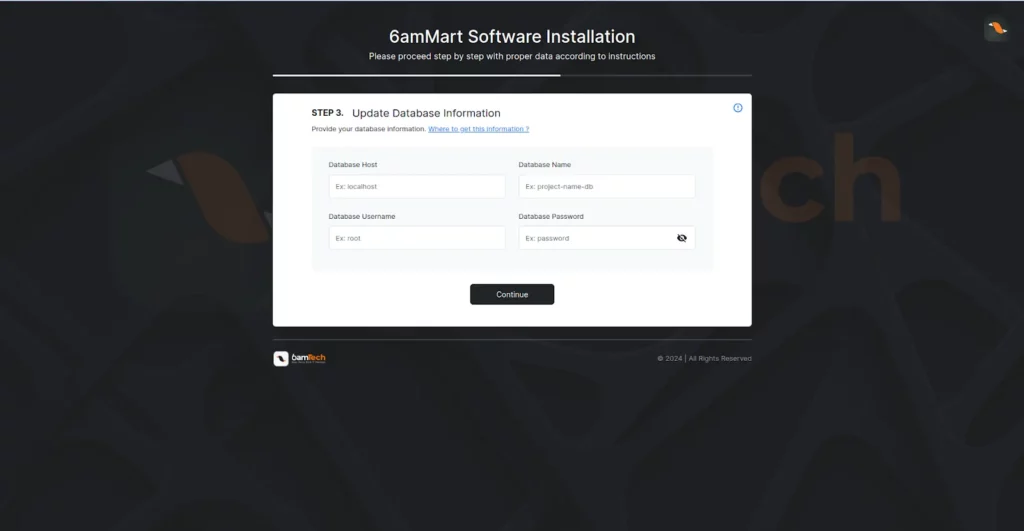 6amMart Doc Admin Installation Software Installation Step 03 SS