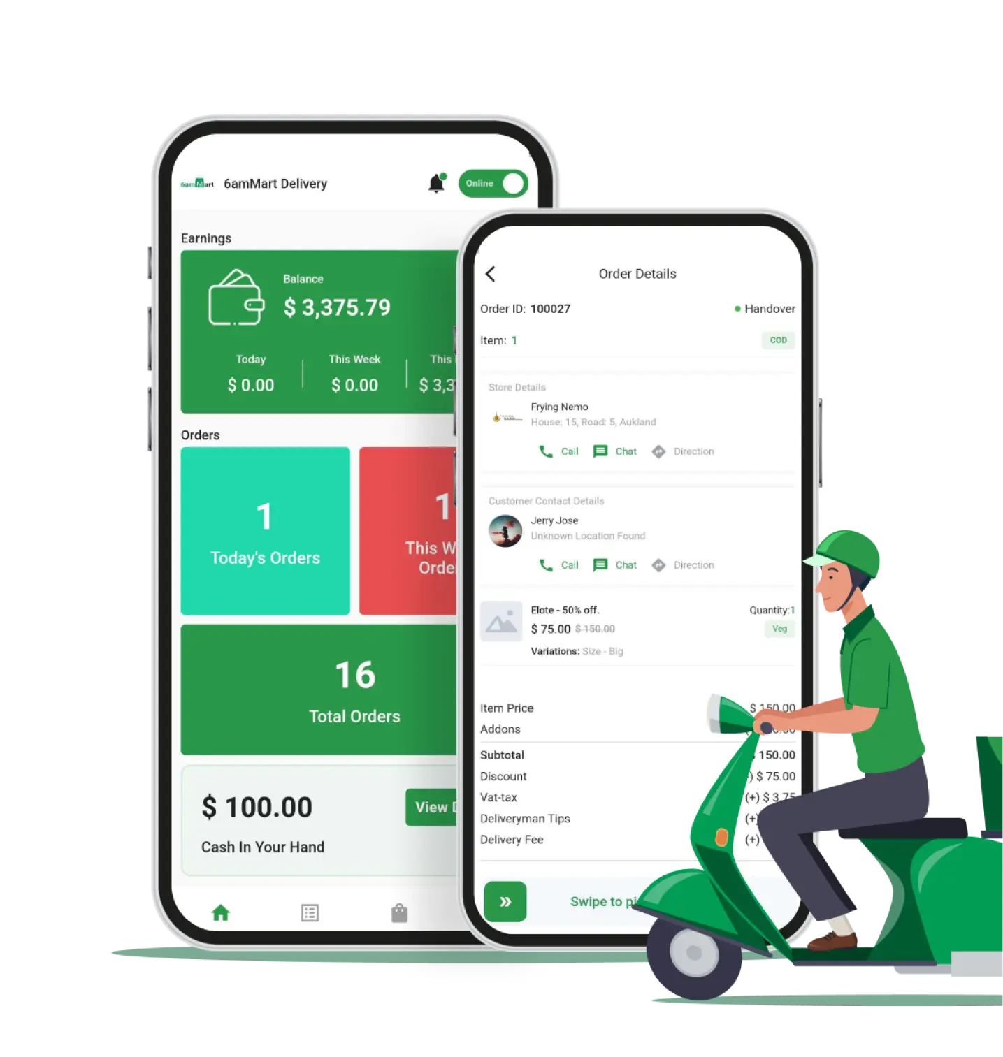 6amMart Grocery Solution Deliveryman App